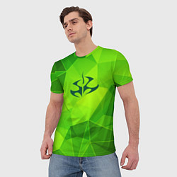 Футболка мужская Hitman green poly, цвет: 3D-принт — фото 2