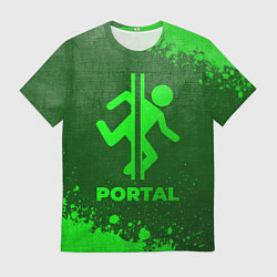 Футболка мужская Portal - green gradient, цвет: 3D-принт