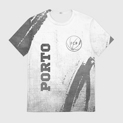 Футболка мужская Porto - white gradient вертикально, цвет: 3D-принт