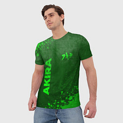 Футболка мужская Akira - green gradient вертикально, цвет: 3D-принт — фото 2