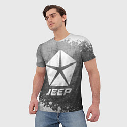 Футболка мужская Jeep - grey gradient, цвет: 3D-принт — фото 2
