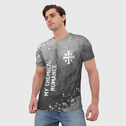 Футболка мужская My Chemical Romance - grey gradient вертикально, цвет: 3D-принт — фото 2