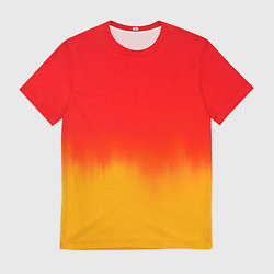 Футболка мужская Абстракция с красным и желтым, цвет: 3D-принт