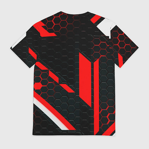 Мужская футболка Monster energy sport geometry / 3D-принт – фото 2