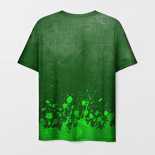 Мужская футболка Barcelona - green gradient посередине / 3D-принт – фото 2
