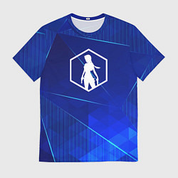 Футболка мужская Tomb Raider blue poly, цвет: 3D-принт