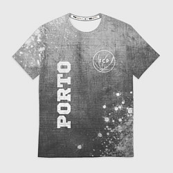 Футболка мужская Porto - grey gradient вертикально, цвет: 3D-принт