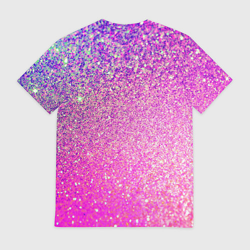 Мужская футболка Inzoi лого и розовые блестки / 3D-принт – фото 2