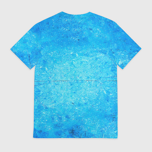 Мужская футболка Фигуристка на синем / 3D-принт – фото 2