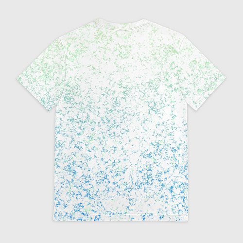 Мужская футболка Sport бело-голубой / 3D-принт – фото 2