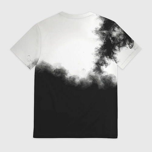 Мужская футболка Фехтовальщик в черном дыму / 3D-принт – фото 2