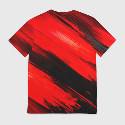 Мужская футболка Юрий Хой красно-черный фон / 3D-принт – фото 2