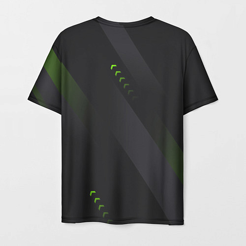 Мужская футболка Color black green / 3D-принт – фото 2