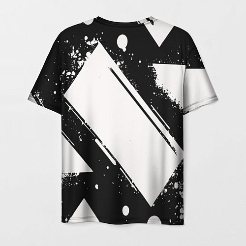 Мужская футболка Color black white / 3D-принт – фото 2