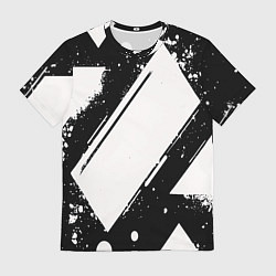 Мужская футболка Color black white