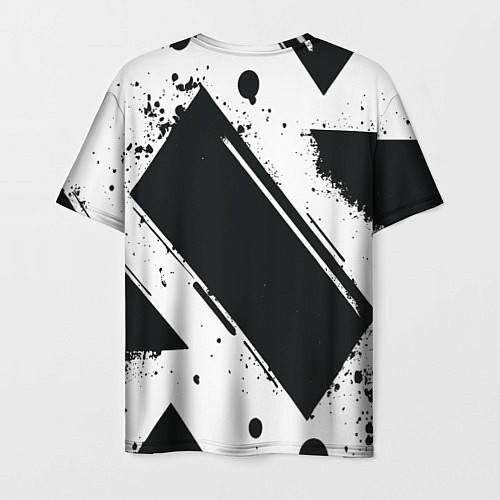 Мужская футболка Color black white / 3D-принт – фото 2