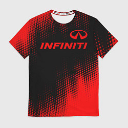 Футболка мужская Infiniti - red gradient посередине, цвет: 3D-принт