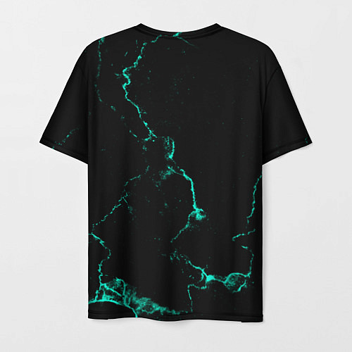 Мужская футболка Color black turquoise / 3D-принт – фото 2