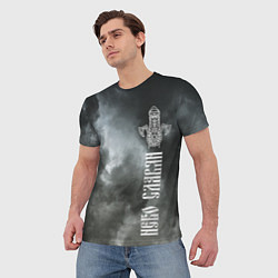 Футболка мужская Славянский Перун - небо славян, цвет: 3D-принт — фото 2