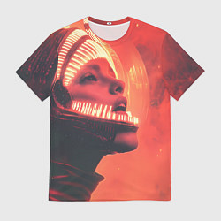 Футболка мужская Скафандр Чужого на девушке, цвет: 3D-принт