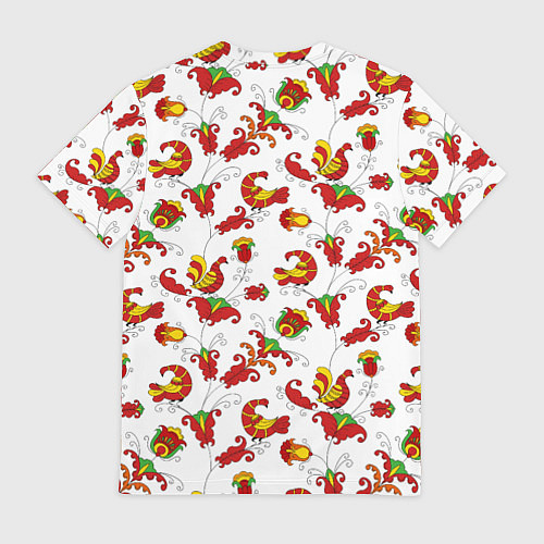 Мужская футболка Русский народный орнамент в стиле росписей Северно / 3D-принт – фото 2