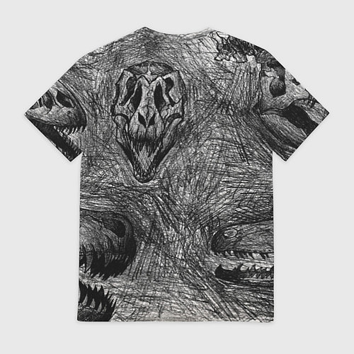Мужская футболка Черепа динозавров - эскиз / 3D-принт – фото 2