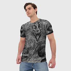 Футболка мужская Черепа динозавров - эскиз, цвет: 3D-принт — фото 2