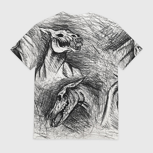 Мужская футболка Черепа лошадей / 3D-принт – фото 2