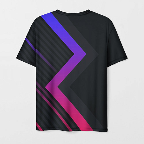 Мужская футболка Color black line / 3D-принт – фото 2