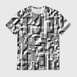 Мужская футболка Серый объёмный эффект