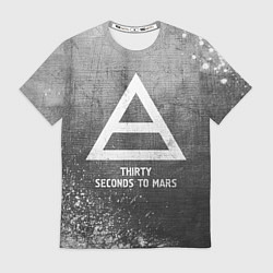Футболка мужская Thirty Seconds to Mars - grey gradient, цвет: 3D-принт