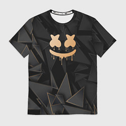 Футболка мужская Marshmello golden poly, цвет: 3D-принт