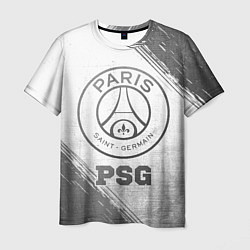 Футболка мужская PSG - white gradient, цвет: 3D-принт