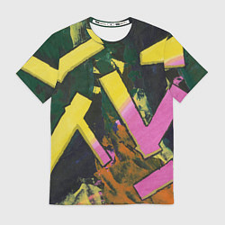 Футболка мужская Yellow letters on black, цвет: 3D-принт