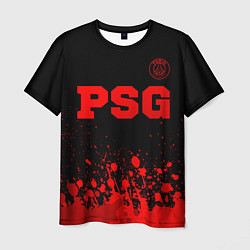 Футболка мужская PSG - red gradient посередине, цвет: 3D-принт