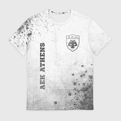 Футболка мужская AEK Athens - white gradient вертикально, цвет: 3D-принт