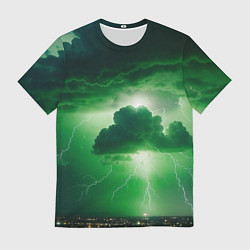 Футболка мужская Зелёный гром, цвет: 3D-принт