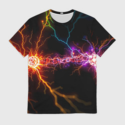 Мужская футболка Две неоновые вспышки