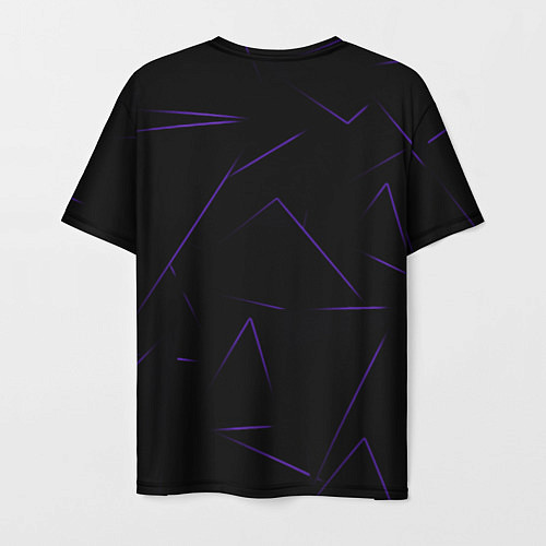 Мужская футболка Color purple line / 3D-принт – фото 2
