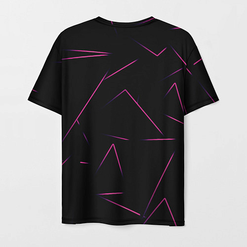 Мужская футболка Color pink line / 3D-принт – фото 2
