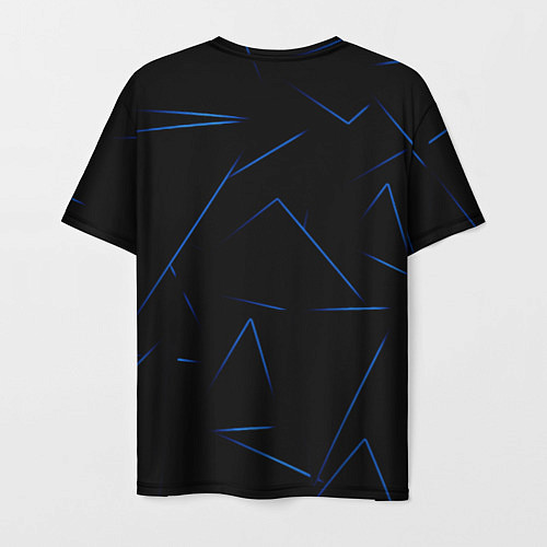 Мужская футболка Color blue line / 3D-принт – фото 2