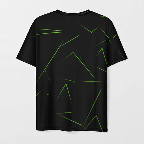 Мужская футболка Color green line / 3D-принт – фото 2
