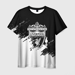 Футболка мужская Liverpool краски белые, цвет: 3D-принт
