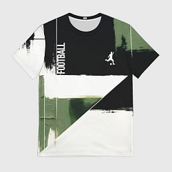 Мужская футболка Футбол на фоне брызг красок