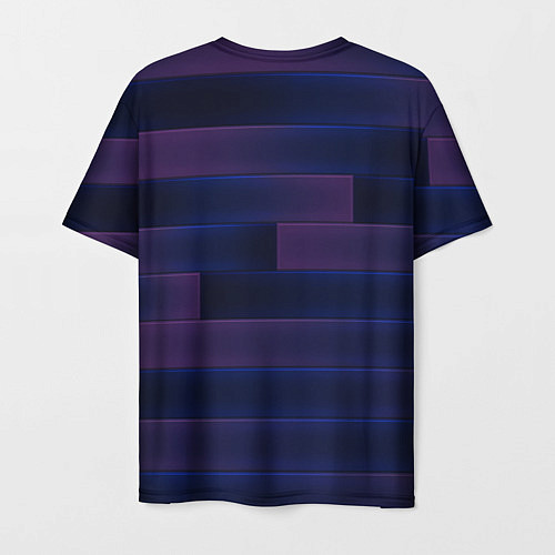 Мужская футболка Color blue square / 3D-принт – фото 2