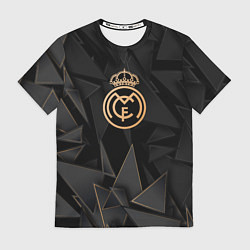 Футболка мужская Real Madrid golden poly, цвет: 3D-принт