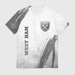Футболка мужская West Ham - white gradient вертикально, цвет: 3D-принт