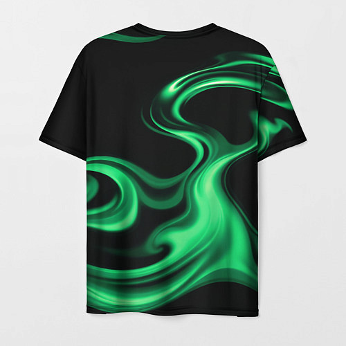 Мужская футболка Color green smoke / 3D-принт – фото 2
