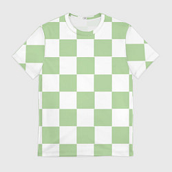 Футболка мужская Квадраты зелёные, цвет: 3D-принт