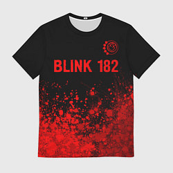 Футболка мужская Blink 182 - red gradient посередине, цвет: 3D-принт